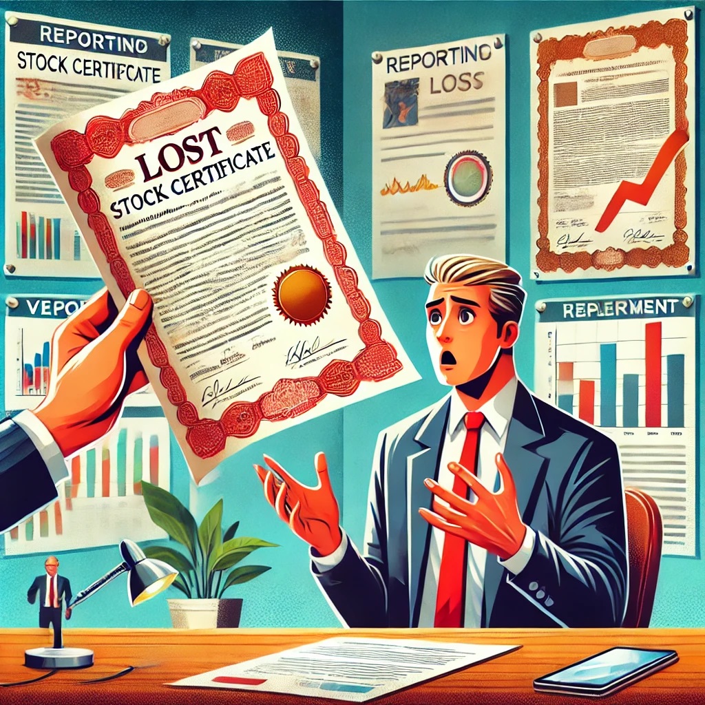 Question 58. What can a person who loses a share certificate do?